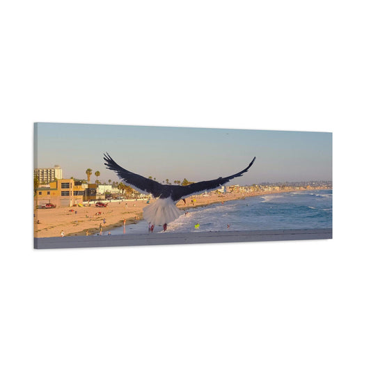 Birds Over Beach Canvas – Coastal Wall Art for Nature & Beach House Decor
