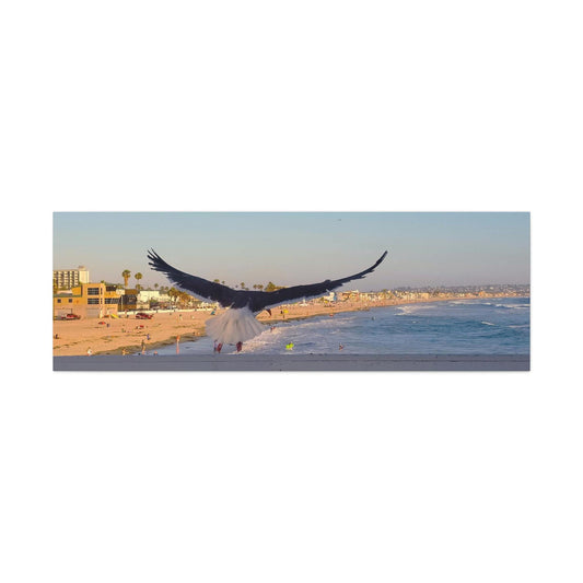 Birds Over Beach Canvas – Coastal Wall Art for Nature & Beach House Decor
