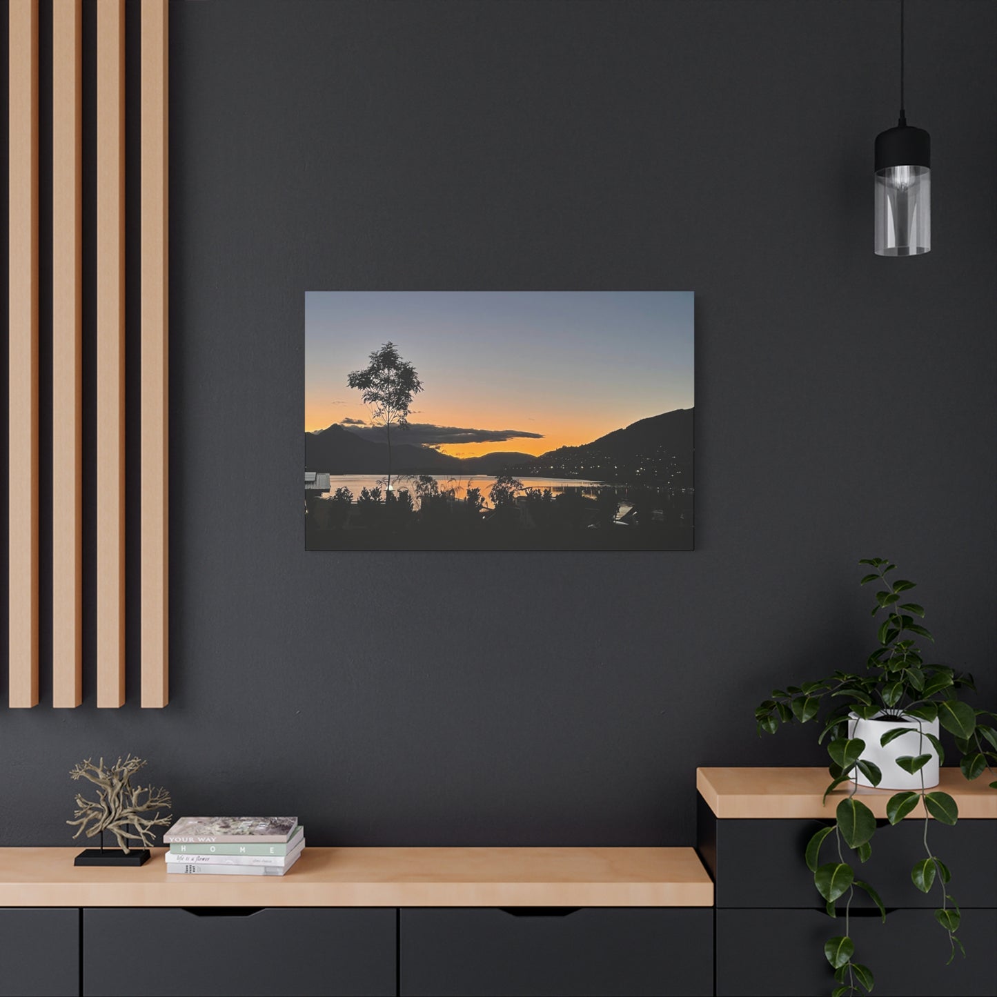 Canvas Print, Queenstown New Zealand Sunset over Lake Wakatipu Wall Art, Home Decor, Landscape Photography, Gift for Traveler, Housewarming