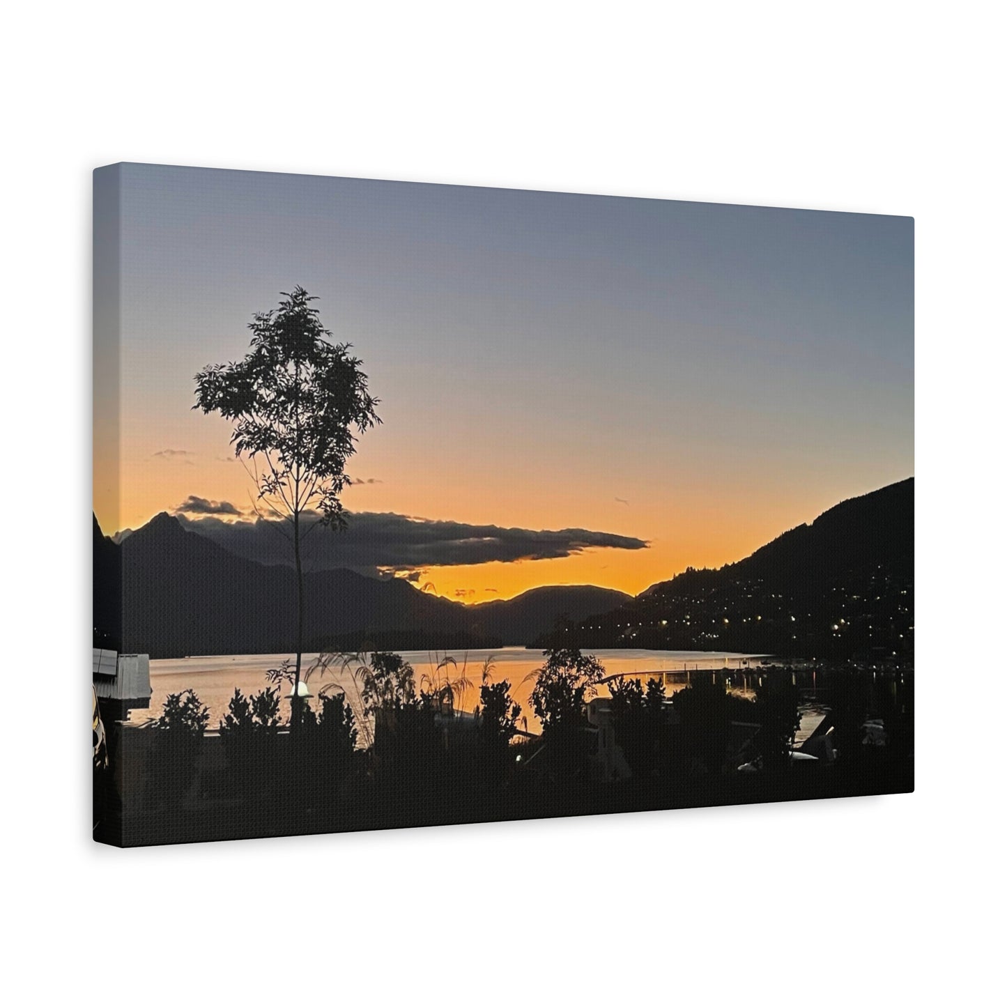 Canvas Print, Queenstown New Zealand Sunset over Lake Wakatipu Wall Art, Home Decor, Landscape Photography, Gift for Traveler, Housewarming