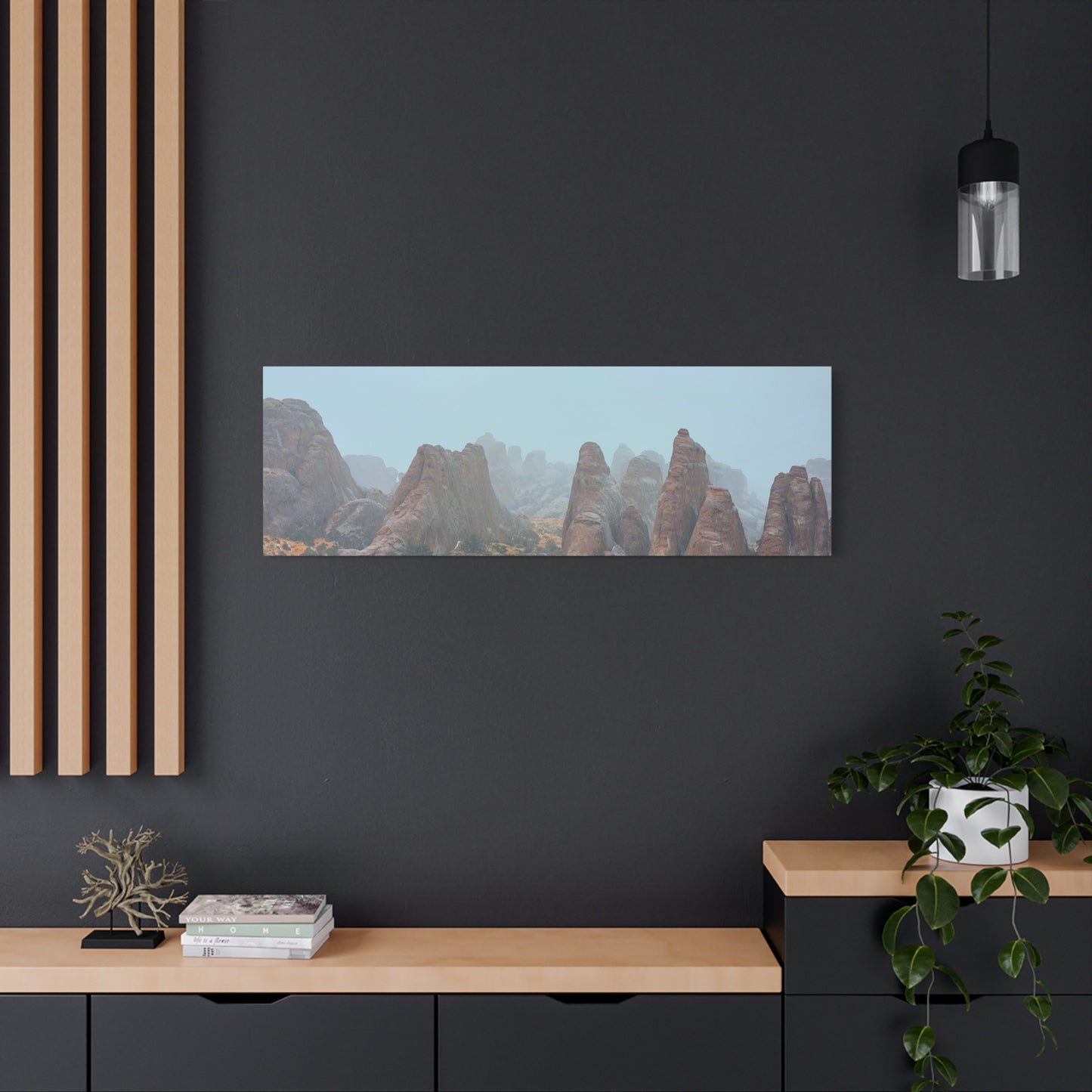 Canvas Print, Mountains Arches National Park Snowy Day, Wall Art Home Decor, Nature Lover Gift, Landscape Photography Poster, Winter Scene