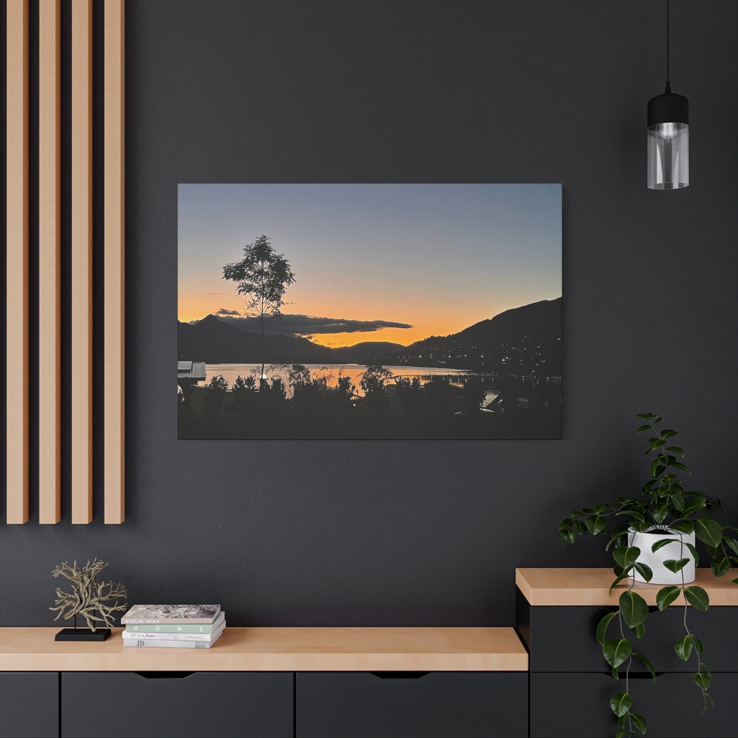 Canvas Print, Queenstown New Zealand Sunset over Lake Wakatipu Wall Art, Home Decor, Landscape Photography, Gift for Traveler, Housewarming