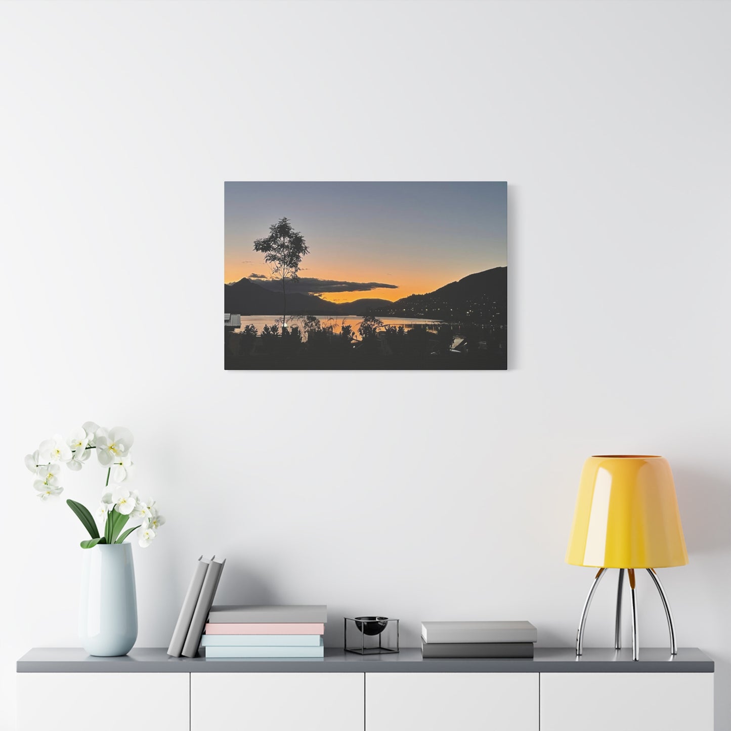 Canvas Print, Queenstown New Zealand Sunset over Lake Wakatipu Wall Art, Home Decor, Landscape Photography, Gift for Traveler, Housewarming