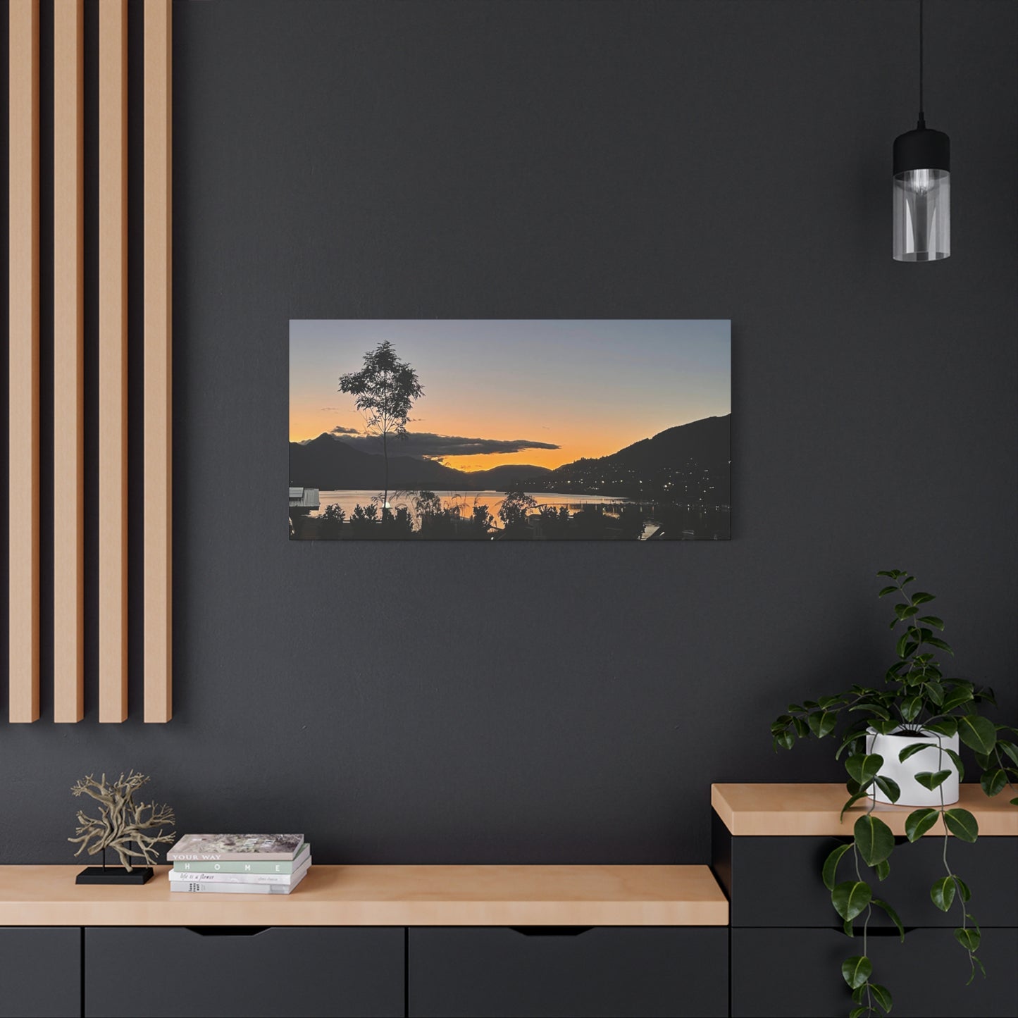 Canvas Print, Queenstown New Zealand Sunset over Lake Wakatipu Wall Art, Home Decor, Landscape Photography, Gift for Traveler, Housewarming