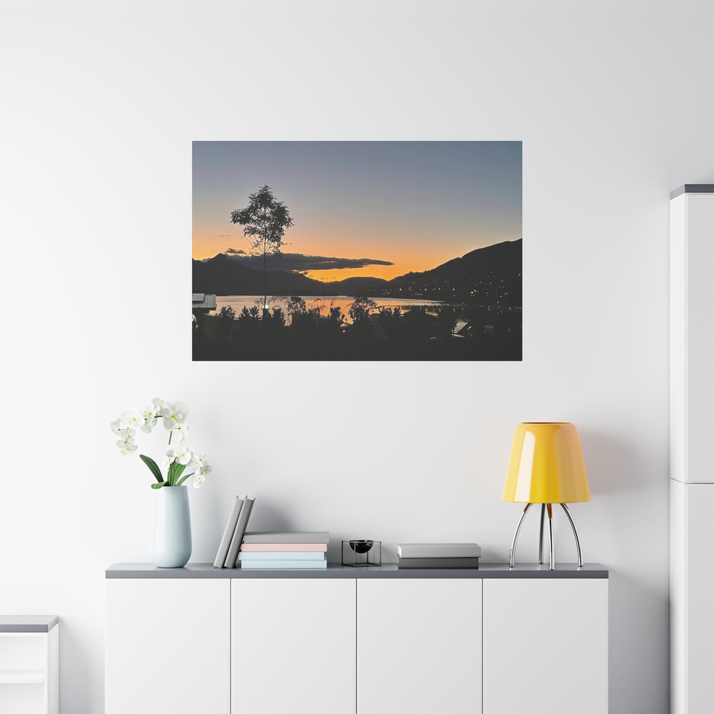 Canvas Print, Queenstown New Zealand Sunset over Lake Wakatipu Wall Art, Home Decor, Landscape Photography, Gift for Traveler, Housewarming