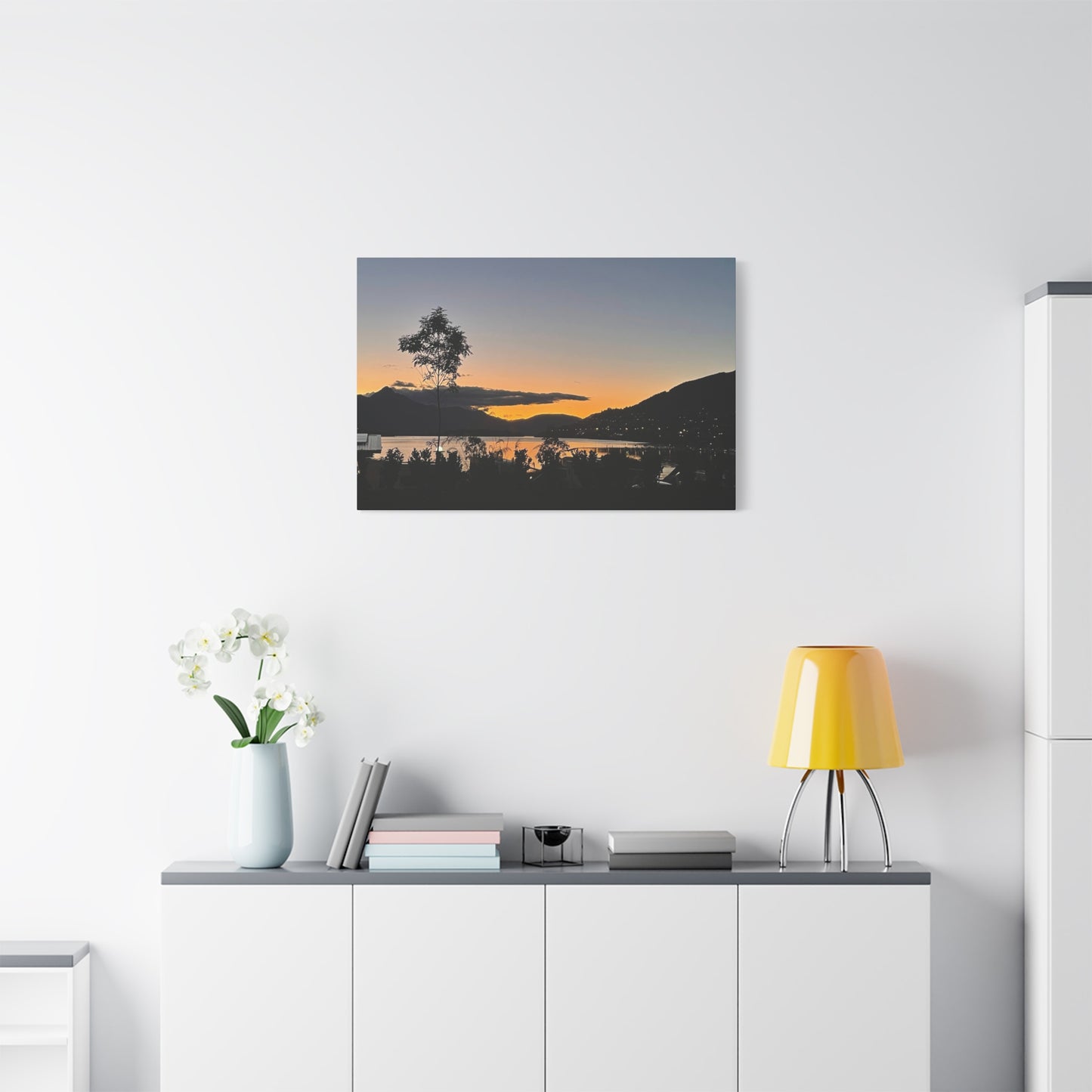 Canvas Print, Queenstown New Zealand Sunset over Lake Wakatipu Wall Art, Home Decor, Landscape Photography, Gift for Traveler, Housewarming