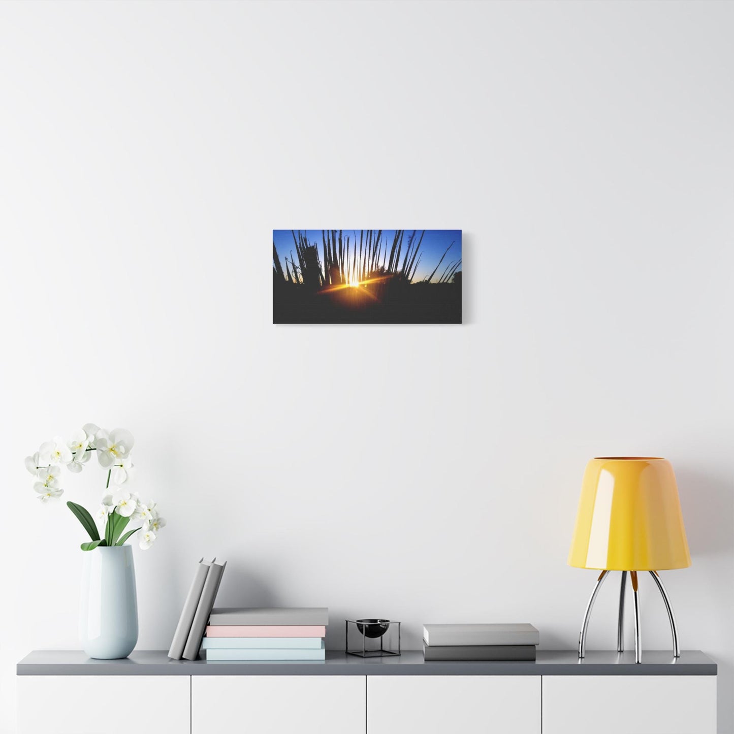 Sunset Silhouette Canvas – Minimalist Nature Wall Art for Home & Gifts