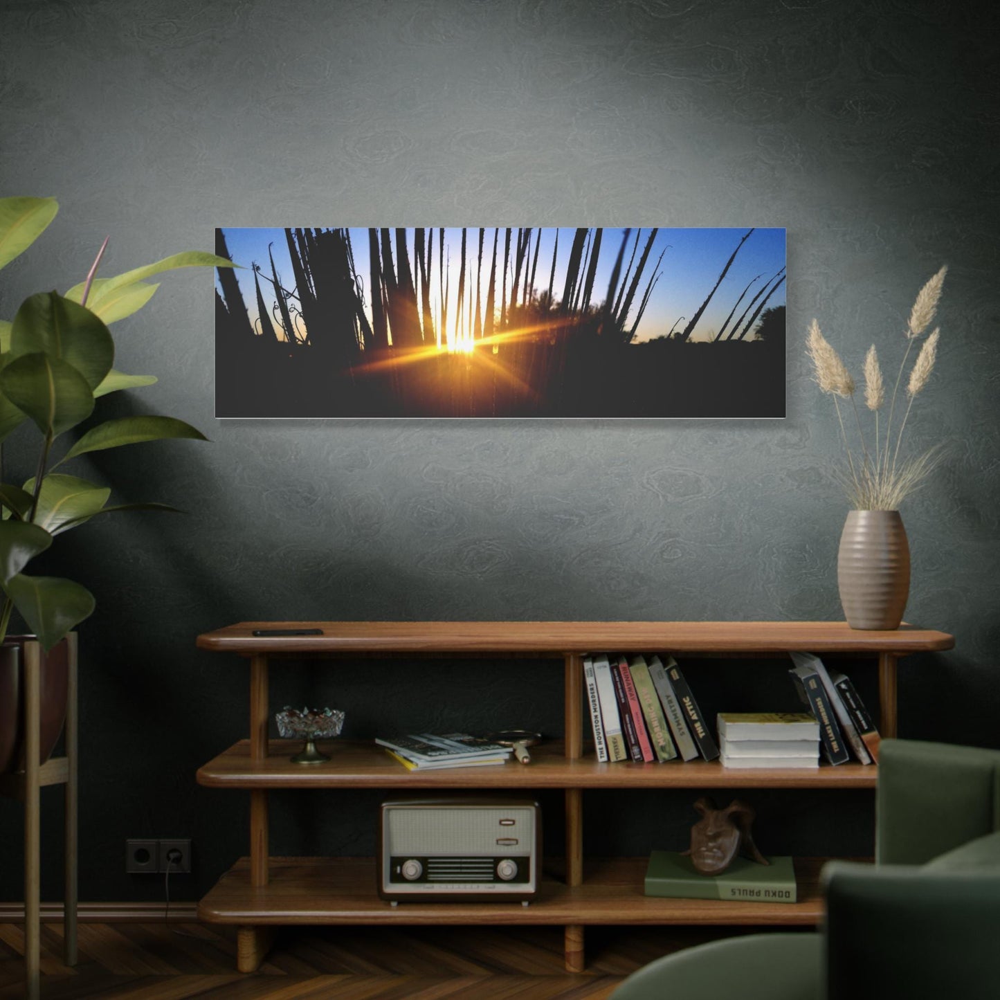 Sunset Silhouette Canvas – Minimalist Nature Wall Art for Home & Gifts