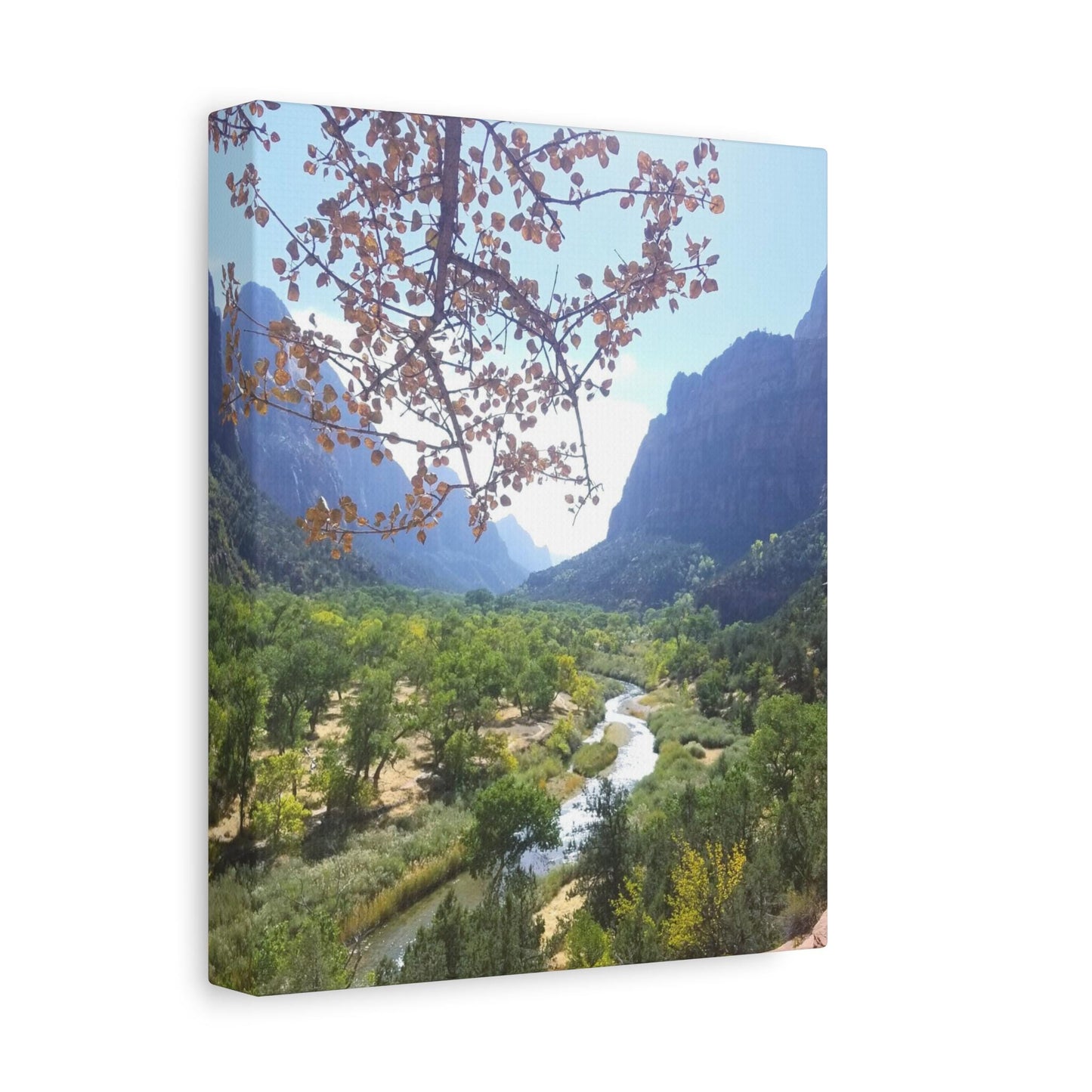 Emerald Pools Trail Canvas – Zion Fall Landscape Wall Art for Nature Lovers