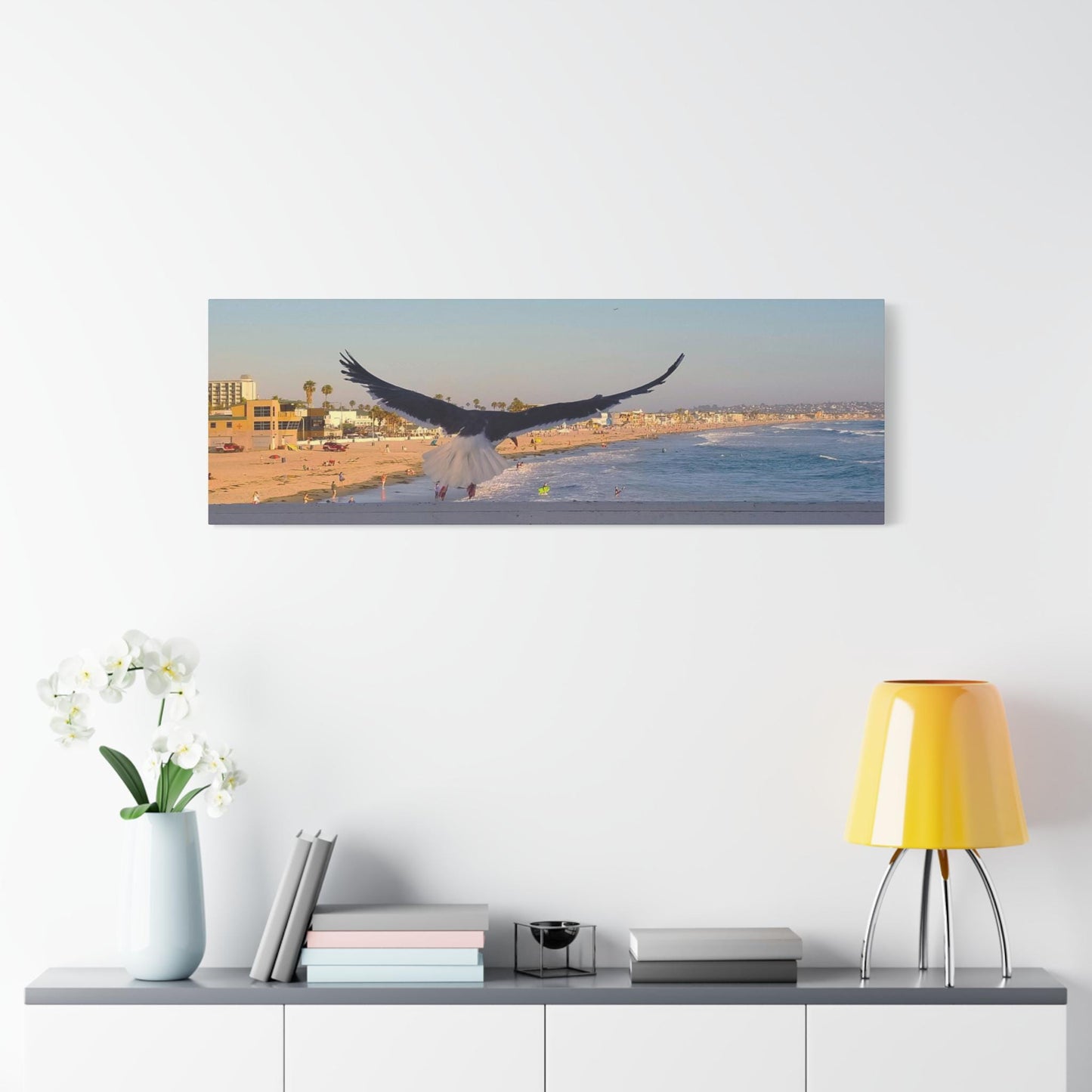 Birds Over Beach Canvas – Coastal Wall Art for Nature & Beach House Decor