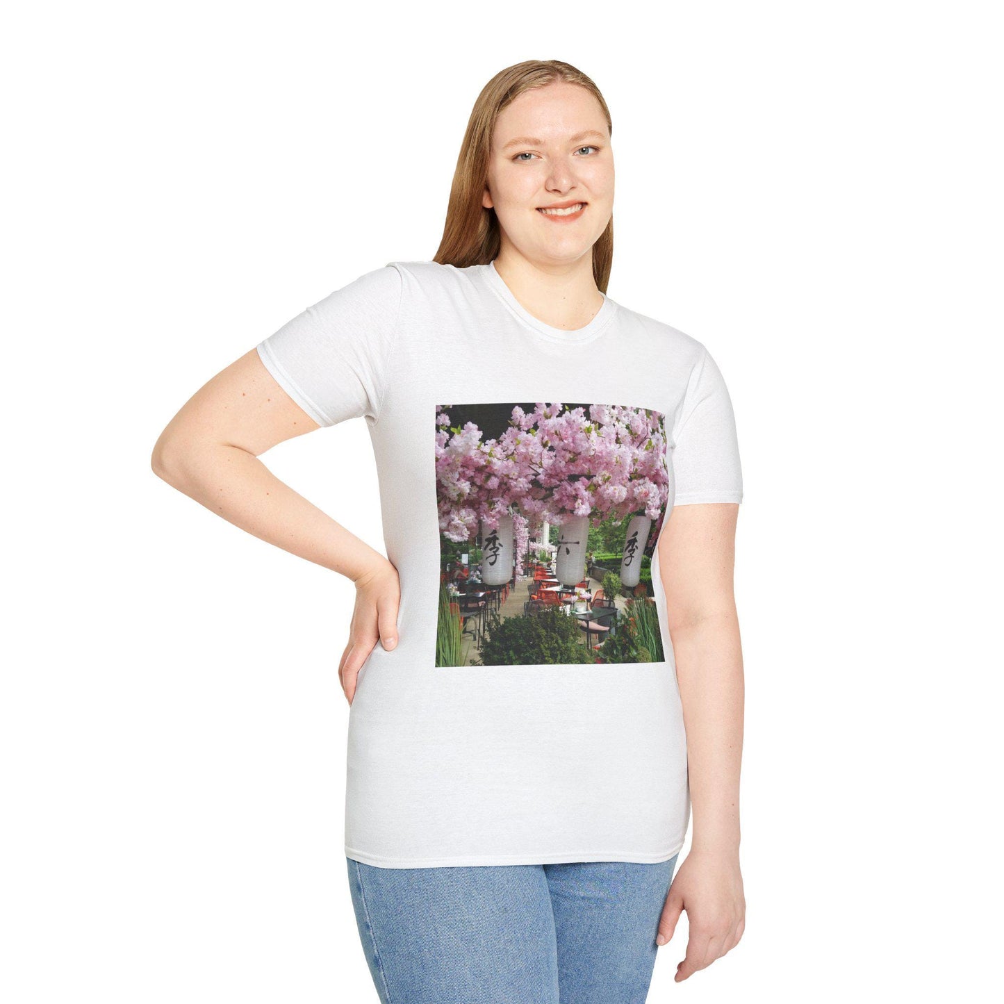 Cherry Blossom Lantern T-Shirt – Japanese Garden Aesthetic & Spring Floral Tee
