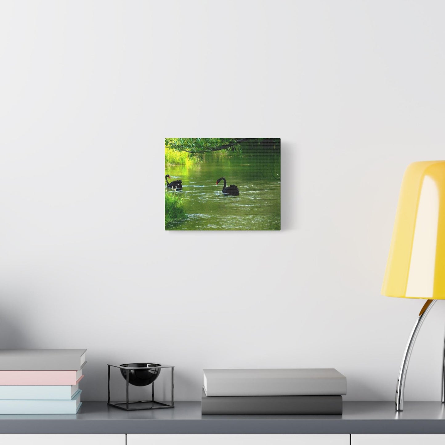 Black Swans Canvas – New Zealand Wildlife Wall Art for Animal Lovers