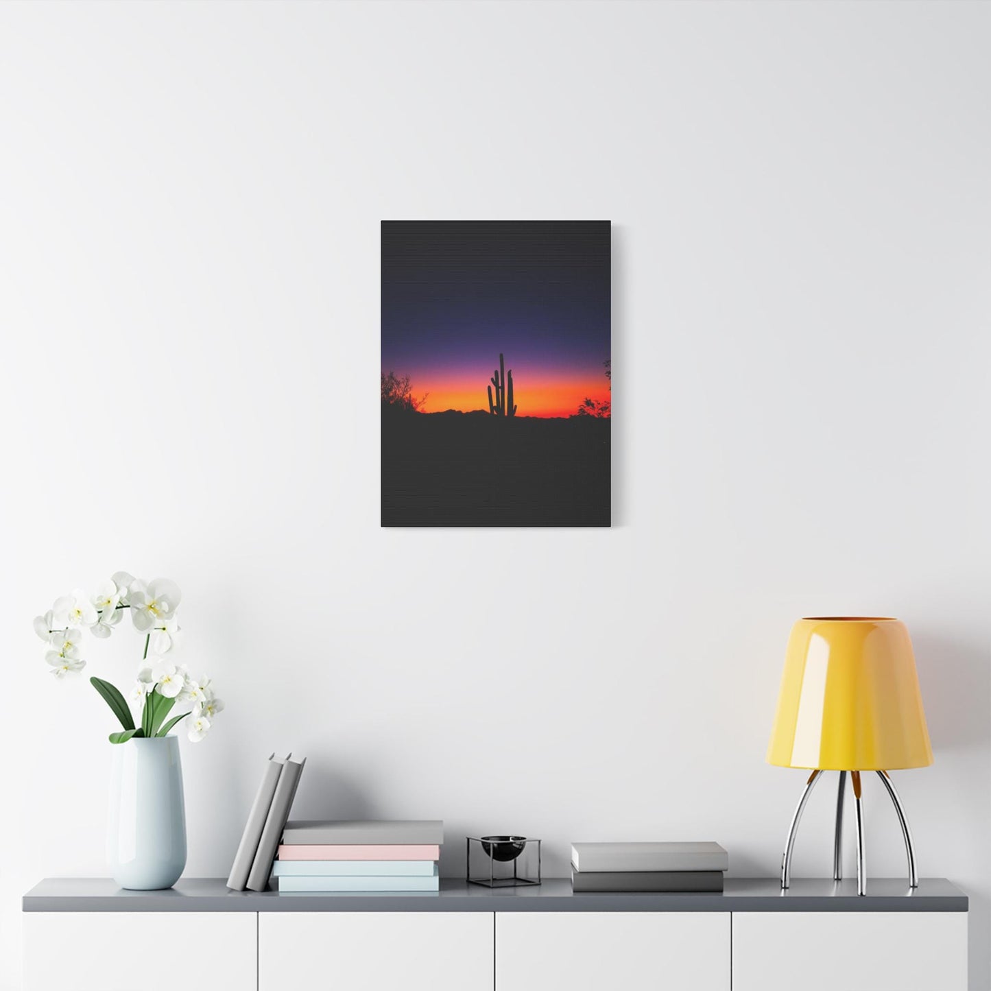 Desert Sunset Canvas – Cactus Wall Art for Boho & Nature-Inspired Decor
