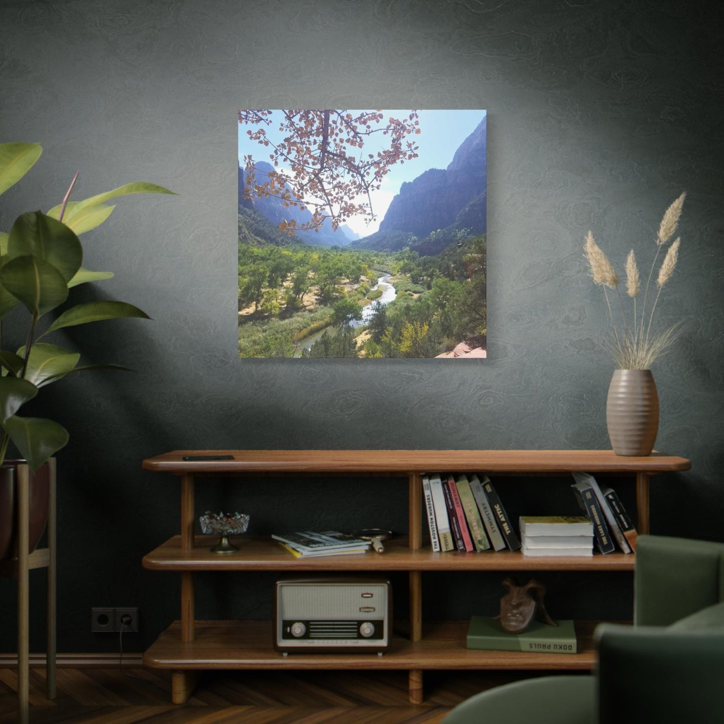 Emerald Pools Trail Canvas – Zion Fall Landscape Wall Art for Nature Lovers